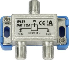 Wisi Verteiler 2-fach 5-2400MHz 6dB DM12A in Silber - Bild 1