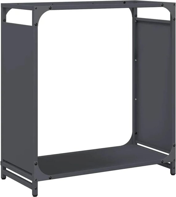 vidaXL Brennholzregal aus kaltgewalztem Stahl in Anthrazit, B/T/H: 60 x 28 x 65 cm - Bild 1