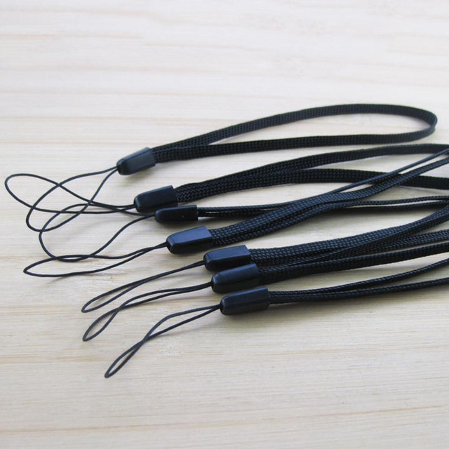 Handschlaufe Kiefernseil Handygurt aus Nylon für iPhone, HUAWEI und Realme in Schwarz - Bild 1