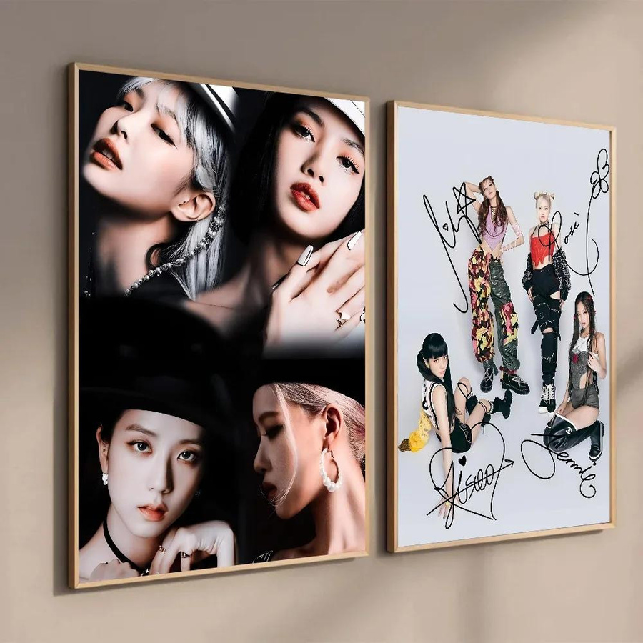 Blackpink Kpop Girlgroup Leinwandmalerei Poster von First Art Museum, Wandkunst für dein Wohnzimmer, Multicolor, Breite: 70 cm, Höhe: 120 cm - Bild 3