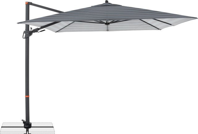 Doppler Ampelschirm MyZone Blau-Grau mit Aluminiumgestell und Polyester-Gewebe, B/T: 320 x 240 cm - Bild 1