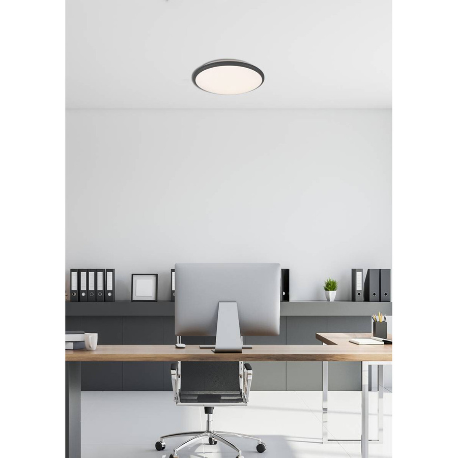 Reality LED-Deckenleuchte Limbus in Schwarz Matt aus Kunststoff, Durchmesser: 35 cm - Bild 3