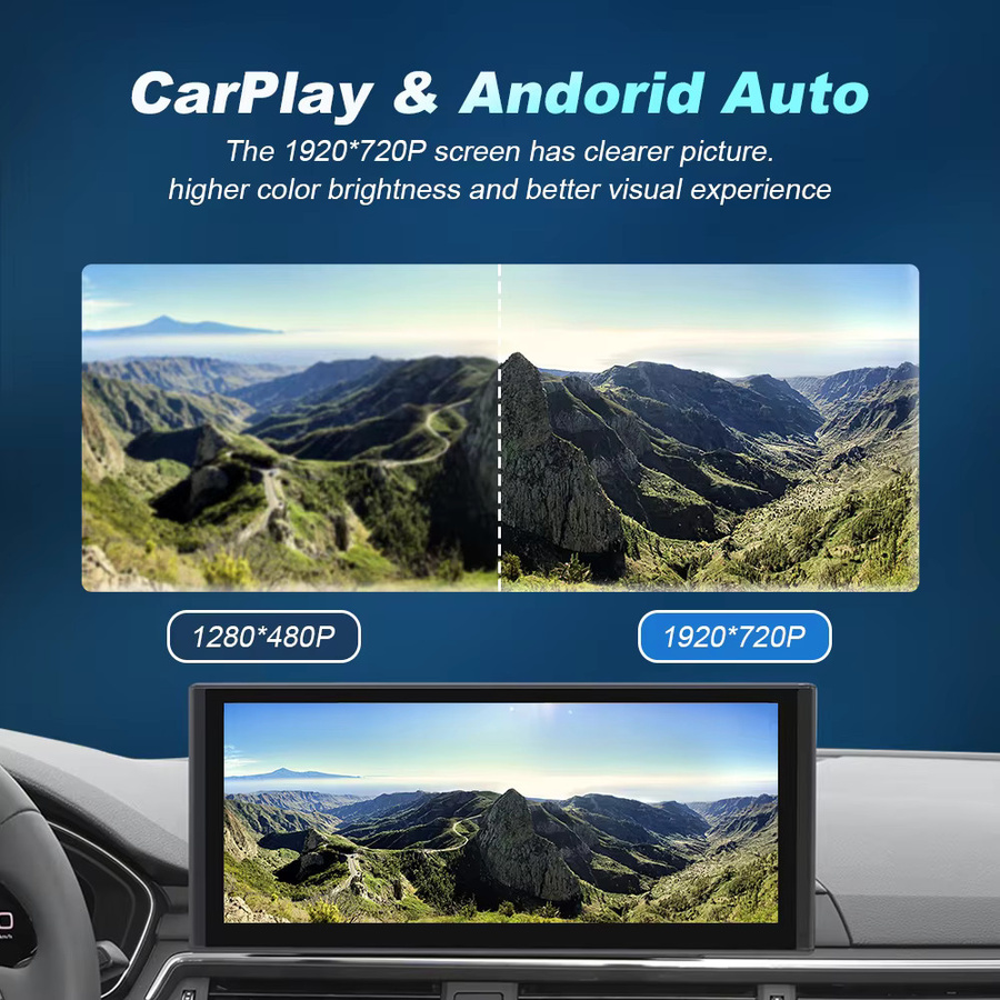 NUNOO Wireless CarPlay Adapter mit Qualcomm 668 und Android 14 System für Audi A4 A5 Q5 B9, Schwarz - Bild 5