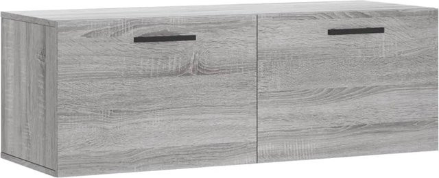 vidaXL Wandschrank Grau Sonoma aus Holzwerkstoff mit Schwenktüren B/T/H: 100 x 36,5 x 35 cm - Bild 1