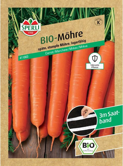Sperli Bio Möhre F1-Hybride Saatband Gemüse-Saatgut - Bild 1
