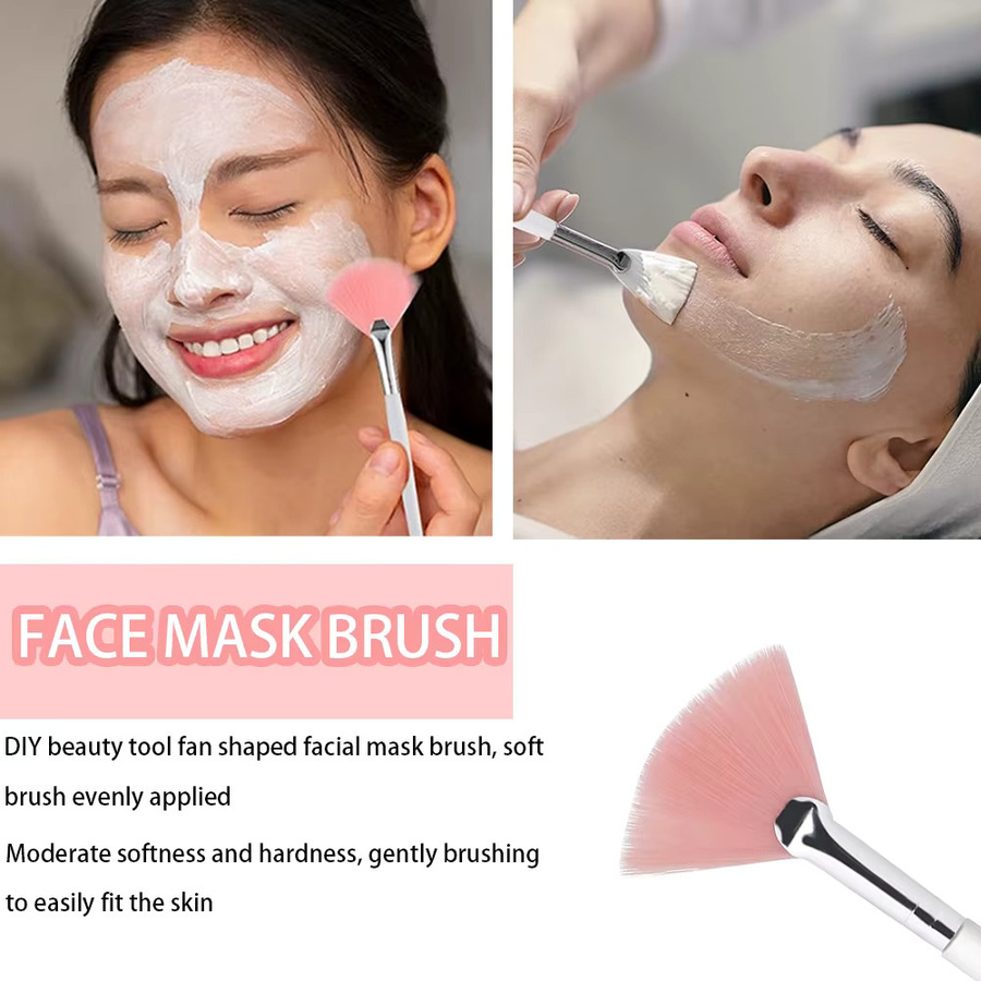 3/9-teiliges Ventilator-Gesichtsmasken-Pinsel-Set, vegane Borsten - Bild 2