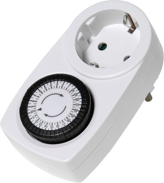 Vivanco PRO T24S Mechanische Mini Zeitschaltuhr in Weiß (63780) - Bild 1