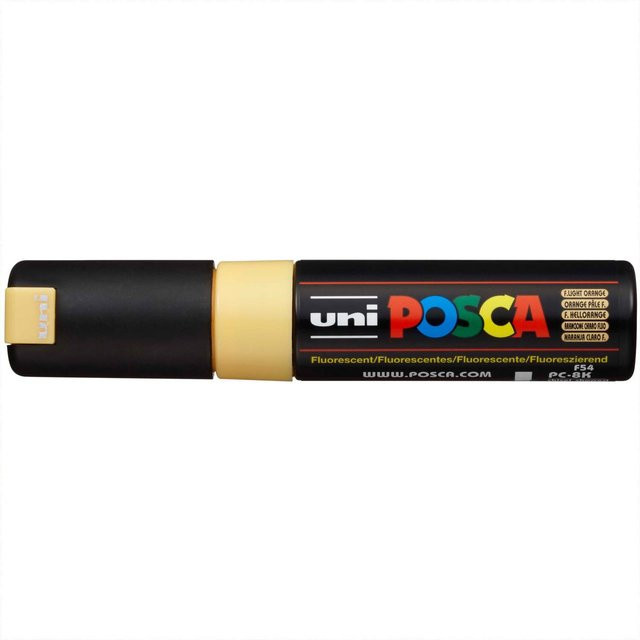 uni POSCA-Marker PC-8K mit 8mm Keilspitze in Neon-Blassorange - Bild 1