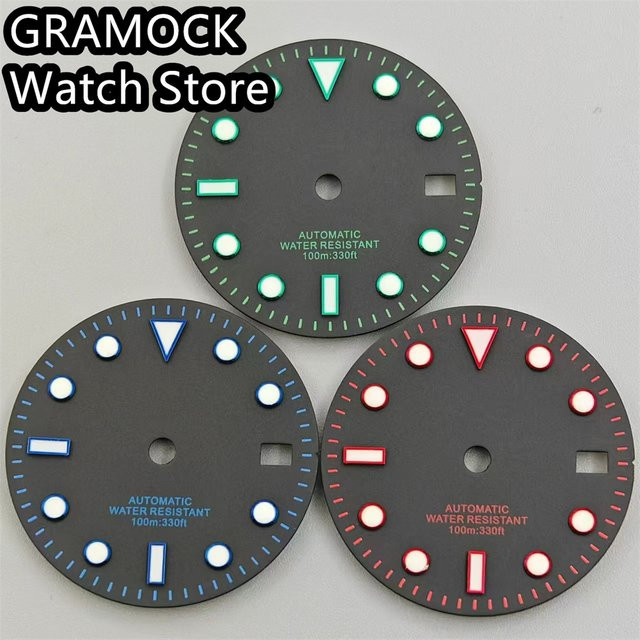 Gramock Zifferblatt, 29 mm, Schwarz, Modern - Bild 1