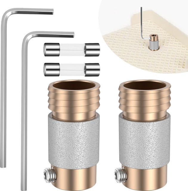 Toorise Diamant-Bohrer-Set mit Messingkern für Buntglas-Schleifarbeiten in Gold und Silber - Bild 1