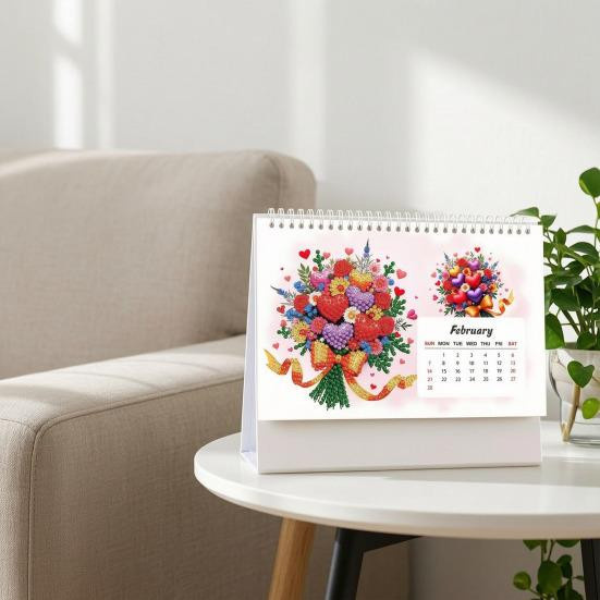 AuroraBloom Diamond Art Schreibtisch-Set Kunstkalender 2027 Bastelset Multicolor - Bild 4