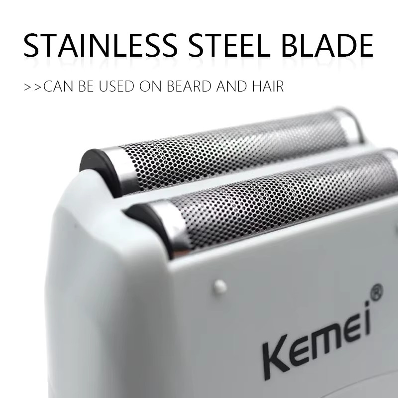 Kemei Ersatzklingen Set, Silber, für Haarschneider KM-3382 - Bild 3