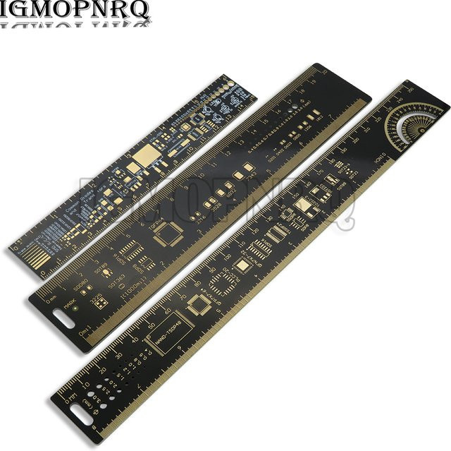 PCB Lineal für Elektronik-Ingenieure, Schwarz, Breite: 15 cm - Bild 1