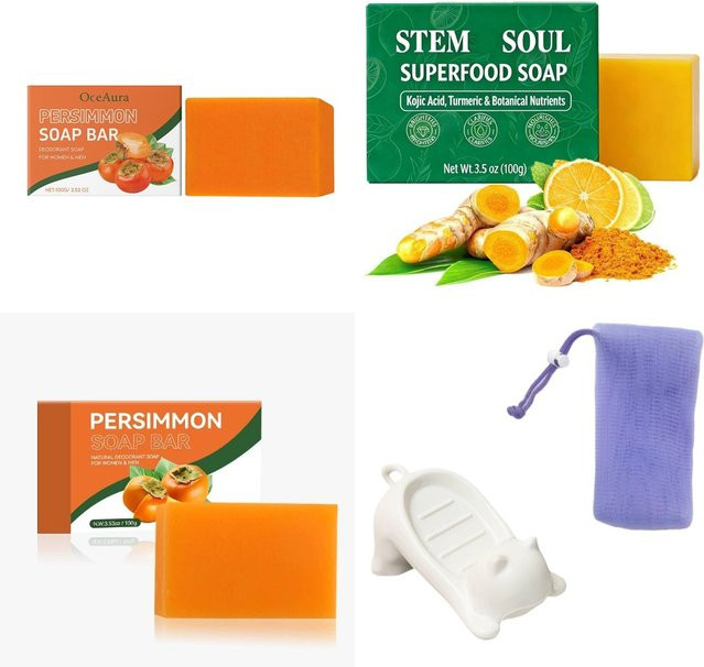 WEST MONTH Persimmon Grüntee-Seife, Gesicht und Körper, Unisex - Bild 1