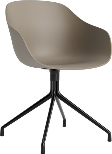 HAY About A Chair AAC 220 mit Armlehnen in Beige und Aluminiumgestell - Bild 1