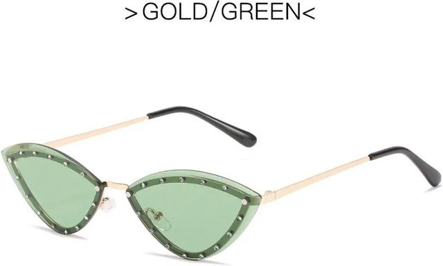 Yiran bag Sonnenbrille Cat Eye, randlos, Metall, Damen - Bild 1