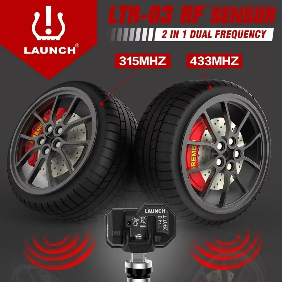 LAUNCH TPMS Sensor 315/433 MHz LTR-03 RF Sensor für Reifen Reparatur Werkzeug Scanner und Reifendruck Monitor Programmierung in Schwarz - Bild 4