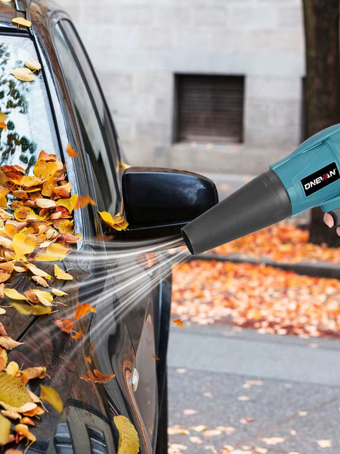 ONEVAN 4-in-1 Bürstenloser Elektrischer Luftturbo-Gebläse Kabelloser Laubbläser 3500W kompatibel mit Makita LXT 18V Akku - Bild 7