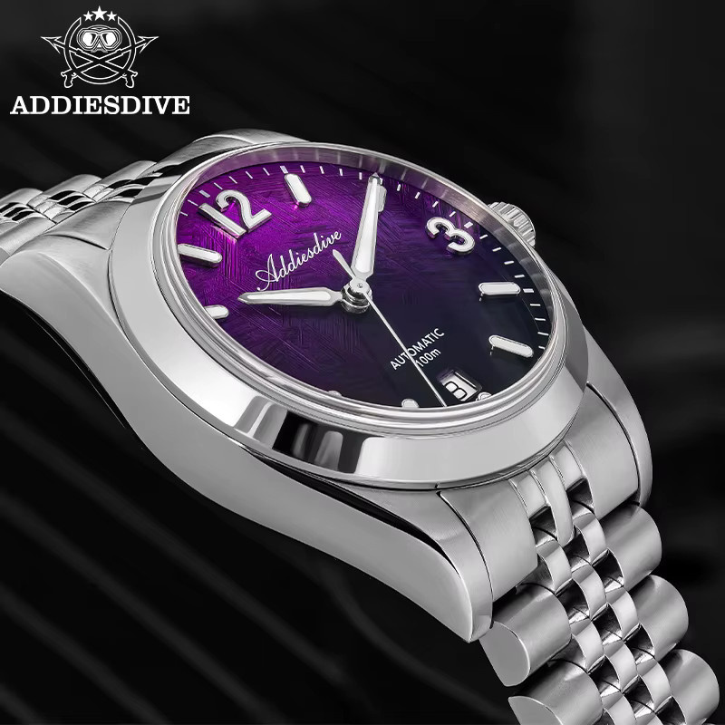 ADDIESDIVE Armbanduhr, Automatik, Edelstahl, Blau, Saphirglas, Herren - Bild 5