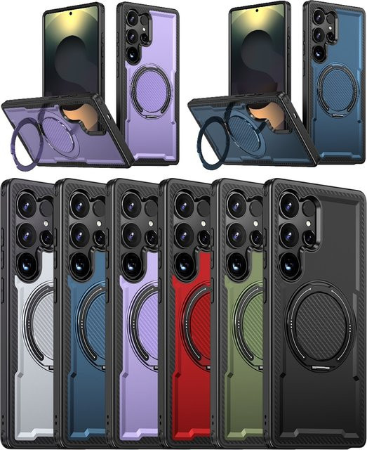 Sagsafe Magnetische 360 Grad Drehbare Halterung Hülle für Samsung Galaxy S26 S25 S24 S23 S22 S21 Plus Ultra FE Edge X Cover7 Pro mit kabellosem Laden - Bild 1