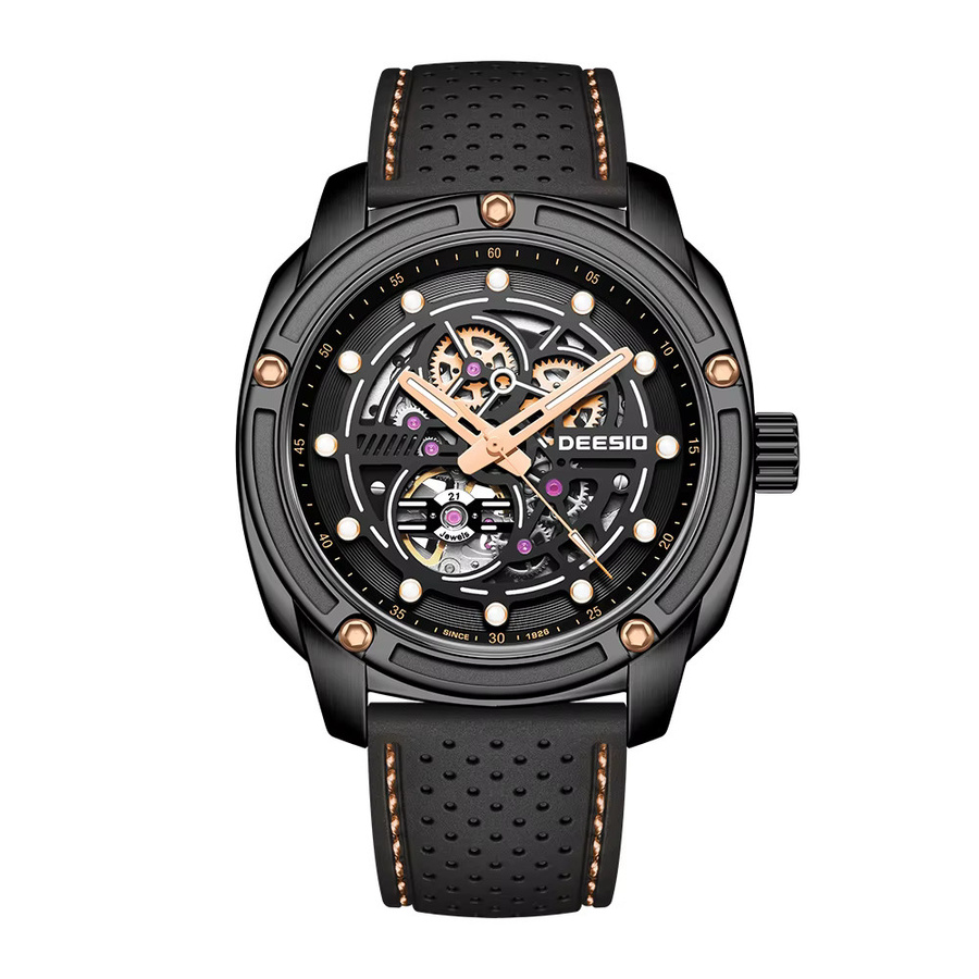 Deesio Chronograph, Automatik, Edelstahl, Schwarz, Herren - Bild 5