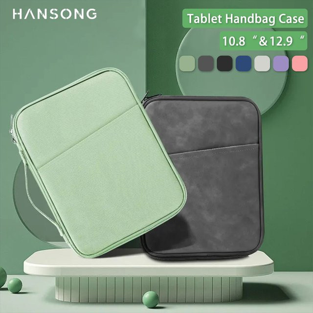 Hansong Tablet-Tasche in Grün für iPad 9 bis 12,9 Zoll, iPad Air 11/13 Pro 11/13 und iPad 10/9/8/7 sowie Xiaomi und Samsung Tab - Bild 1