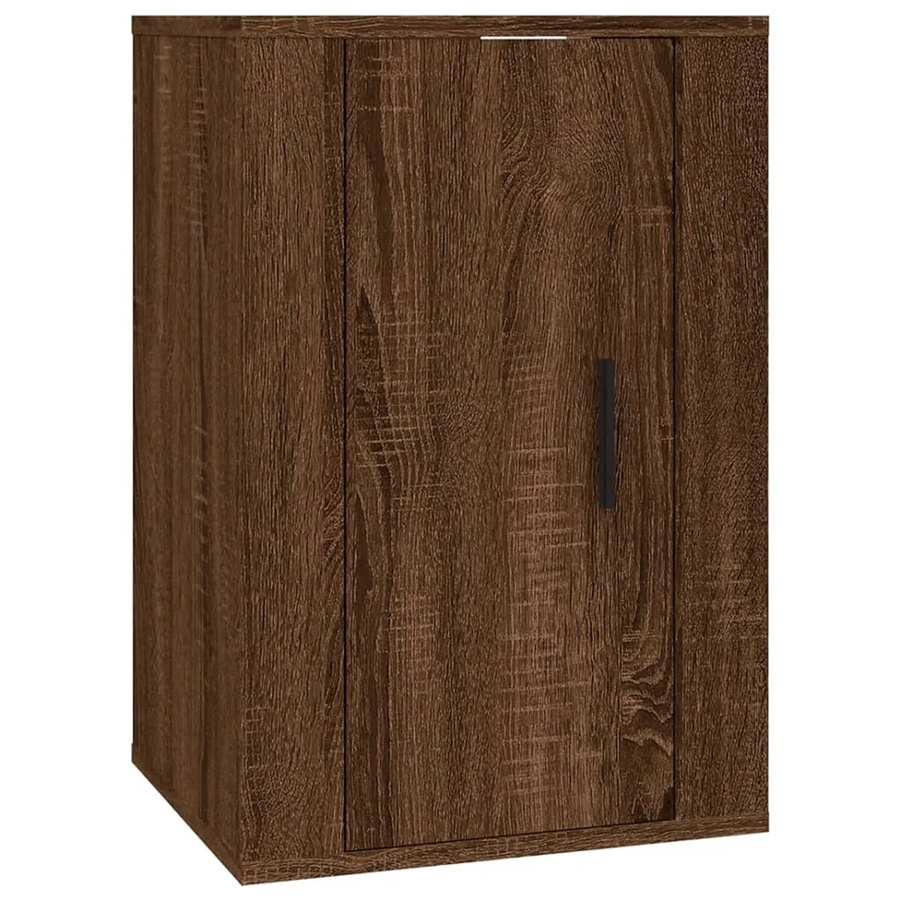 vidaXL TV-Wandschrank in Braun Eichen-Optik mit Medienfächern, B/T/H: 40 x 34,5 x 60 cm - Bild 2