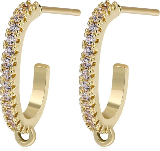 Juya Ohrhakenverschlüsse, 18K Gold versilbert, Damen - Bild 1