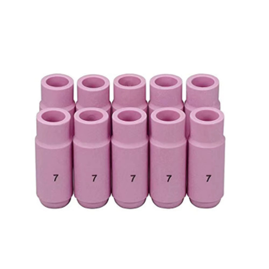 10 Stück TIG Aluminiumoxid-Düsen mit Keramik-Schutzkappen 10N47 7/16 Zoll passend für DB PTA SR WP 17 18 26 TIG-Schweißbrenner von Yuanqing - Bild 1