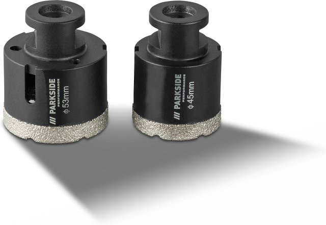 PARKSIDE PERFORMANCE Diamant Bohrkronen in Schwarz für Stahl, Durchmesser: 45 mm und 53 mm - Bild 1