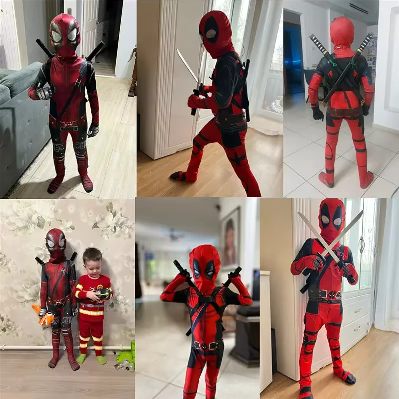 Hot Toys Deadpool Kostüm, Superhelden, mit Schwerttasche und Maske, ab 3 Jahre - Bild 2