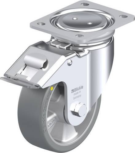 Blickle Lenkrolle LUH-ALTH 150K-FI-AS mit Feststeller in Grau und Silber, Rad-Durchmesser: 150 mm, Tragfähigkeit: 650 kg - Bild 1
