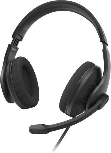 Hama PC-Office-Headset HS-USB300 V2 Stereo Schwarz mit USB-A Anschluss - Bild 1