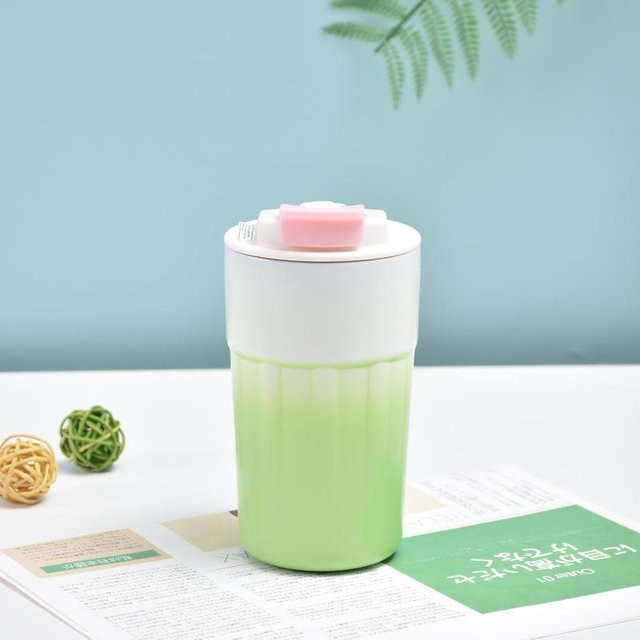 Yiran Furniture Edelstahl Thermobecher für Kaffee und Tee, 420ml, erhältlich in Blau, Grün, Lila und Pink - Bild 1