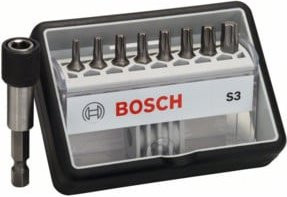 Bosch Schrauberbit-Set Robust Line aus Edelstahl, 9-teilig, Innen-Sechsrund (TX) - Bild 1