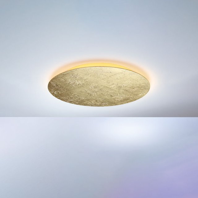 Escale Blade LED Wand- und Deckenleuchte in Blattgold mit Up-Down-Lichteffekt und 2700K Warmweiß - Bild 1