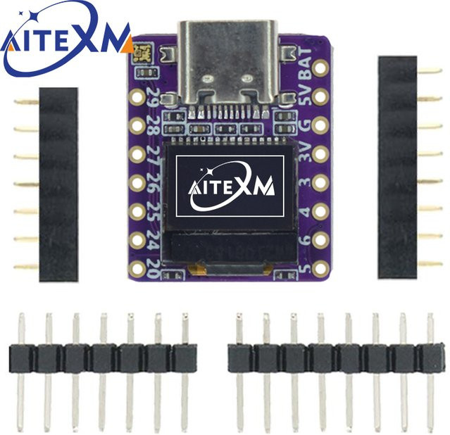 AITEXM ROBOT ESP32 C3 und RP2040 Raspberry Pi Pico Entwicklungsboard mit 0,42 Zoll LCD, RISC-V, WiFi und Bluetooth für Arduino und MicroPython - Bild 1