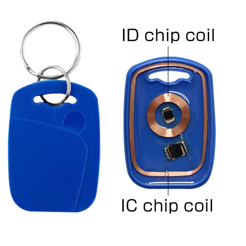 YEVERAXIN RFID Dual-Chip Karten und Schlüsselanhänger Set, 13,56 MHz IC UID und 125 kHz ID, beschreibbar für Zugangskontrolle, 5 oder 10 Stück - Bild 3