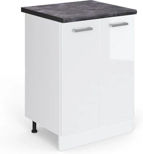 Vicco Küchenunterschrank R-Line Weiß Hochglanz/Anthrazit B: 60 cm, T: 60 cm, H: 81,6 cm - Bild 1