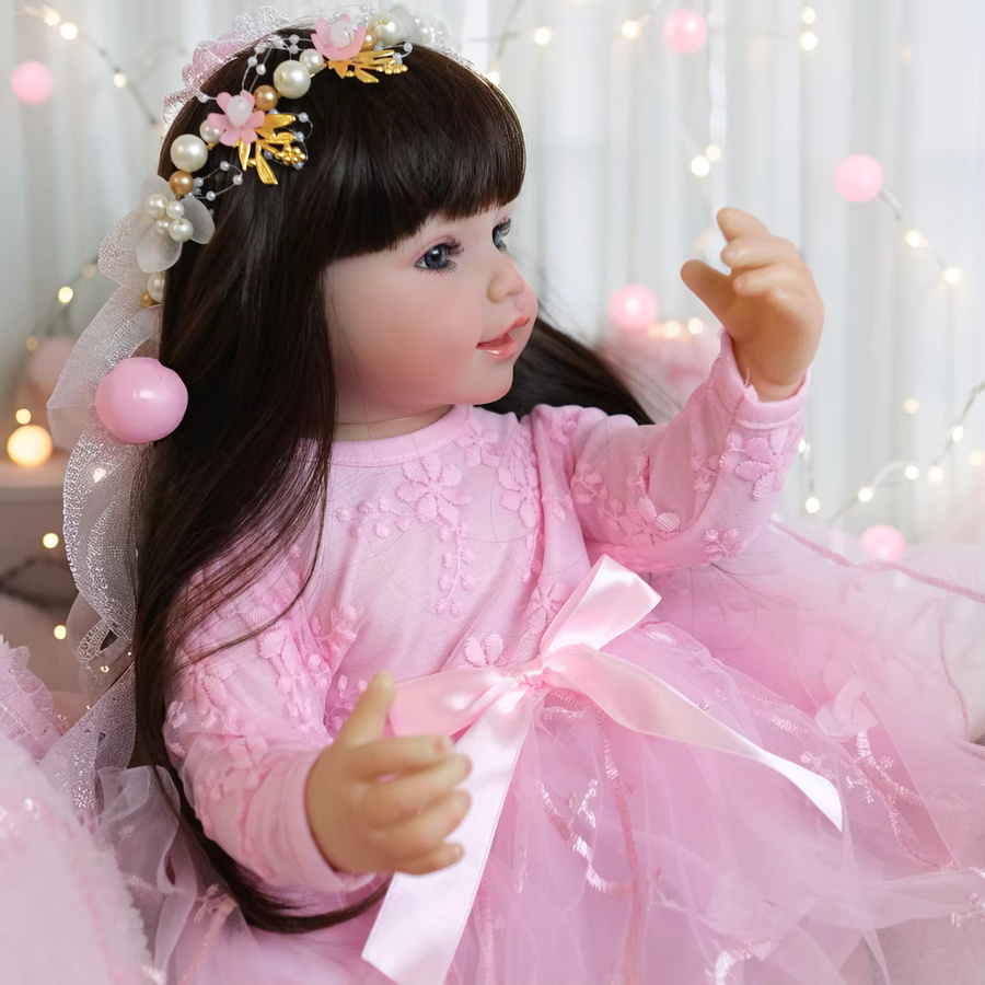 NPK Silikon-Babypuppe, Reborn Kleinkindpuppe, 55cm, Prinzessin - Bild 2
