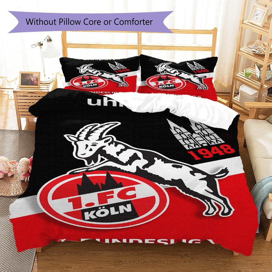 1. FC Köln Bettwäsche-Set Multicolor mit Reißverschluss, bestehend aus 1 Bettbezug und 2 Kissenbezügen, B/H: 155 x 200 cm - Bild 4