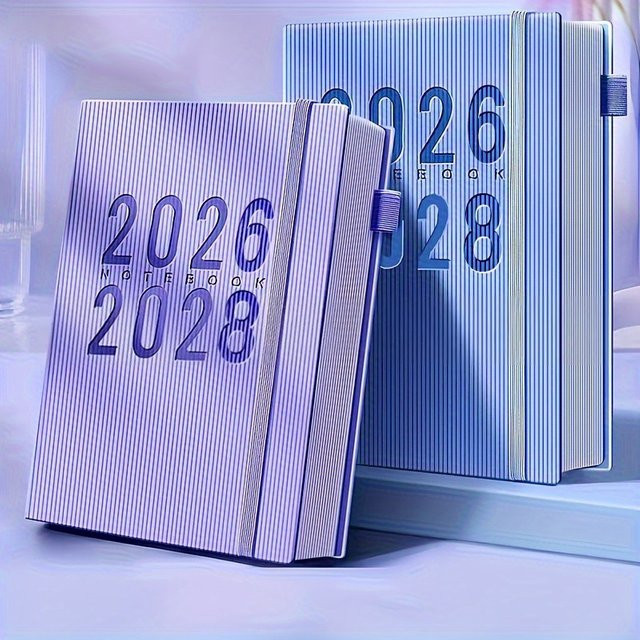 3-Jahres-Monatsplaner Kalender 2026-2028 in Lila, minimalistisches Notizbuch und Tagebuch - Bild 1