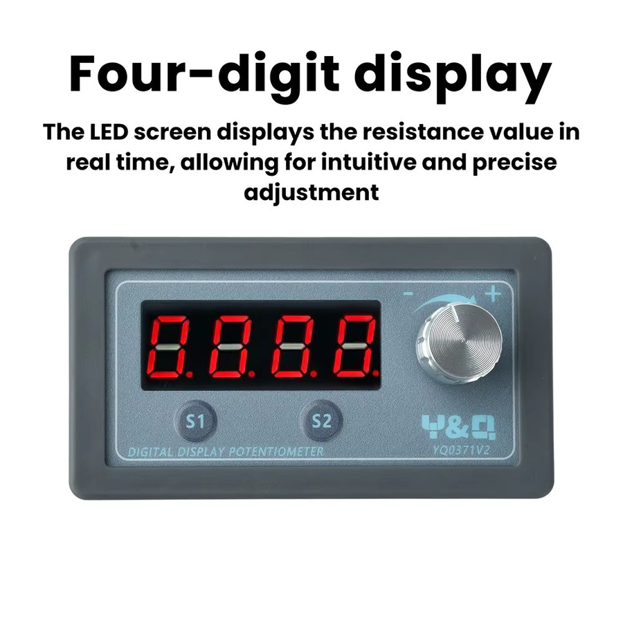 Aideepen Digitalanzeige-Potentiometer mit LED-Bildschirm, einstellbarer Widerstand für SPS und Wechselrichter, 1K/5K/10K Ohm - Bild 2