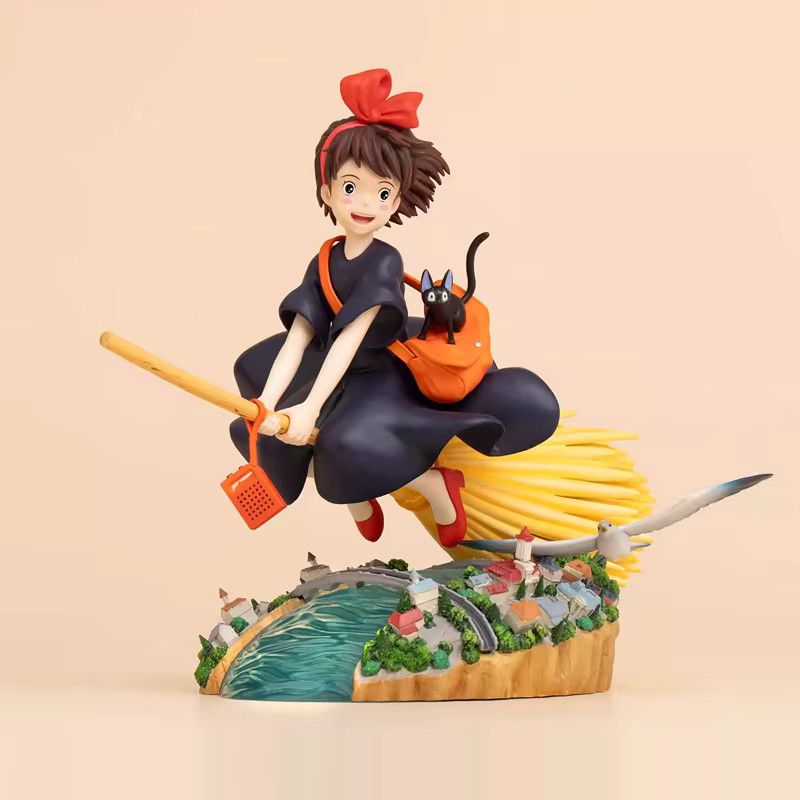 Bandai Kiki's Delivery Service Anime Figur Kleine Hexe Kiki mit Besenstiel, Multicolor, Höhe: 15 cm - Bild 3