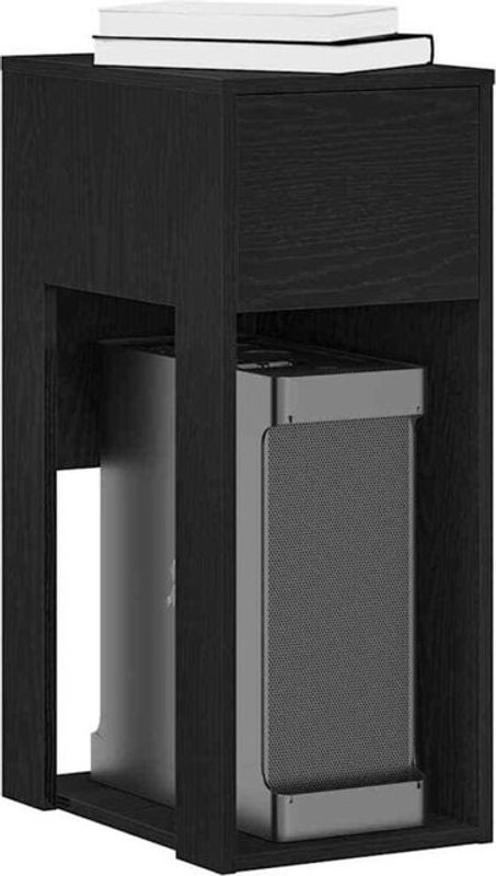 Vidaxl Computerschrank mit Schublade aus Holzwerkstoff in Schwarz, B/T/H: 30 x 44 x 74 cm - Bild 1
