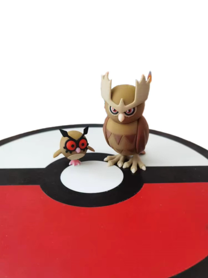 Bandai Pokémon Hoothoot Noctowl Action Figure, Maßstab 1:20, Kunststoff - Bild 3