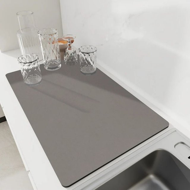 VIKAMA Anti-Rutsch-Matte für die Küche, ultra-saugfähige und rutschfeste Matte für Küchenutensilien und den Wasserhahn - Bild 1