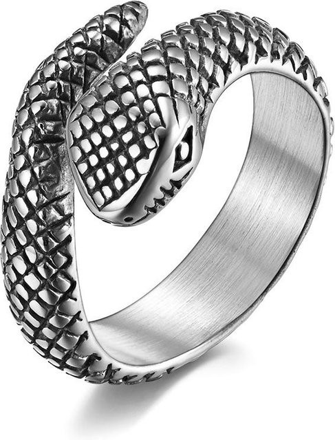 YIRAN Jewelry Schlangenring Edelstahl, Schwarz, Unisex - Bild 1