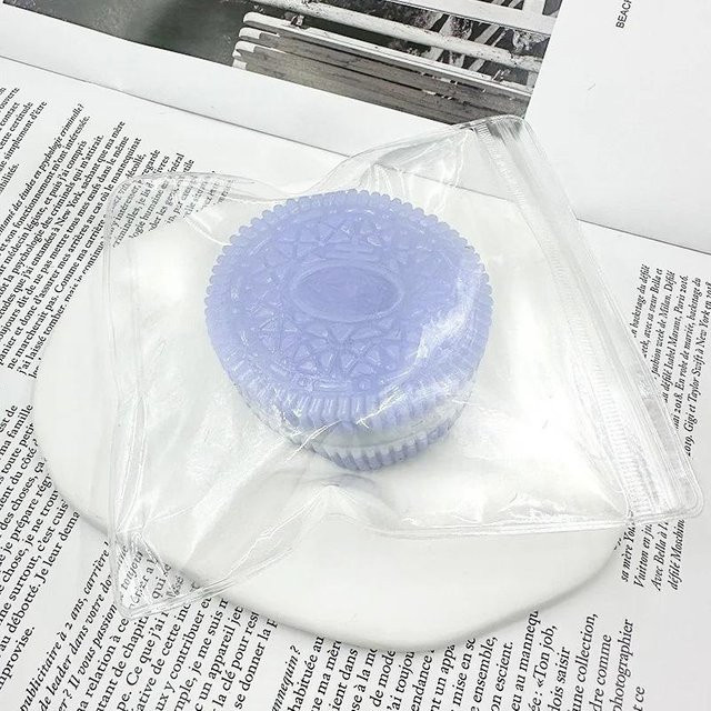 Squishy Handgemachte Silikon-Kekse Fidget Spielzeug, violett - Bild 1