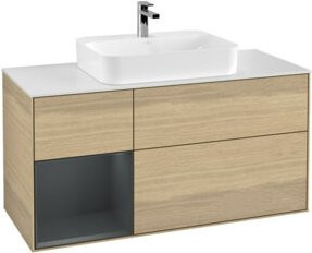 V&B Waschtischunterschrank Finion in Eiche hell lackiert, Breite: 120 cm, Tiefe: 50,1 cm, Höhe: 50,1 cm - Bild 1
